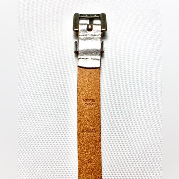 Leather Silver Belt Classic Small - Picture 6 of 8